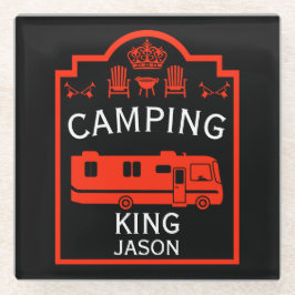 Posavasos De Vidrio RV Camping King USA