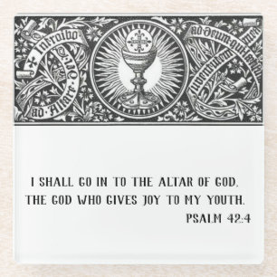 Posavasos De Vidrio Sacerdote de oración religiosa católica tradiciona