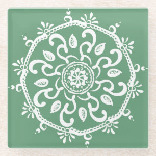 Posavasos De Vidrio Sage Mandala
