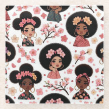 Sakura y Puffs - chicas negros con golpes de afro