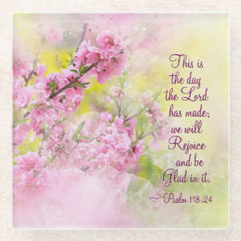 Posavasos De Vidrio Salmo 118:24 Este es el día que el Señor ha hecho