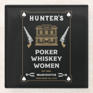 Posavasos De Vidrio Saloon de Cowboy American Frontier