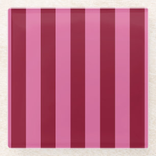 Posavasos De Vidrio Salsa Flamingo Stripe Rosa