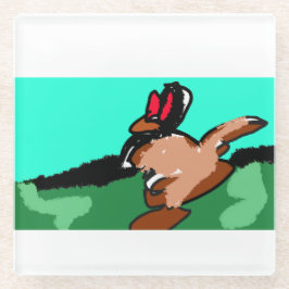 Posavasos De Vidrio Salto de canguro