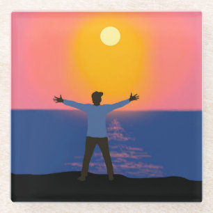 Posavasos De Vidrio Saludo al sol