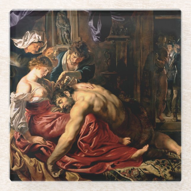 Posavasos De Vidrio Samson y Delilah, c.1609 (Anverso)