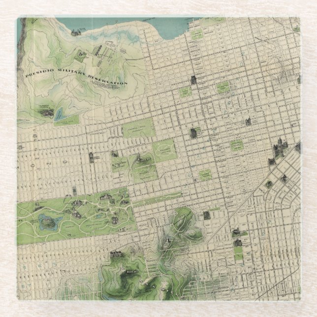 Posavasos De Vidrio San Francisco (Anverso)