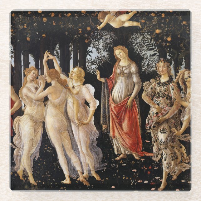 Posavasos De Vidrio Sandro Botticelli - La Primavera (Anverso)
