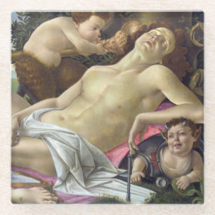 Posavasos De Vidrio Sandro Botticelli - Venus y Marte, lado derecho