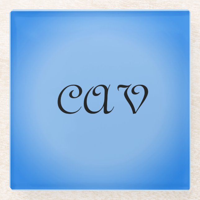 Posavasos De Vidrio Sangria Cornflower Blue (Anverso)