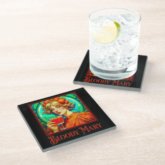 Posavasos De Vidrio Sangrienta María Art Nouveau