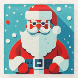 Posavasos De Vidrio Santa Claus Coaster festivo