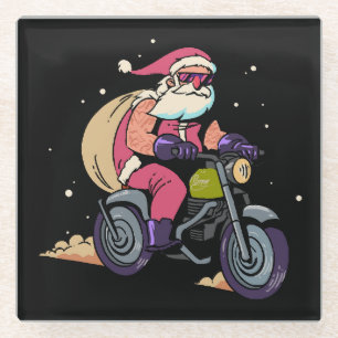 Posavasos De Vidrio Santa Claus travieso