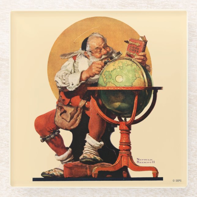 Posavasos De Vidrio Santa del Globe (Anverso)