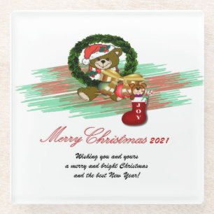 Posavasos De Vidrio Santa Joy Sock Navidad la Pascua