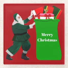 Posavasos De Vidrio Santa’s Ginormous Sack Coaster