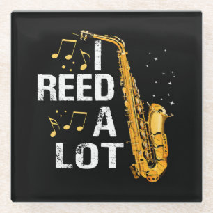 Posavasos De Vidrio Saxofón divertido