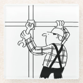 Posavasos De Vidrio Scaffolder con Scaffolding