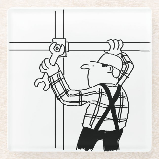 Posavasos De Vidrio Scaffolder con Scaffolding (Anverso)