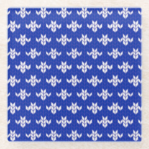 Posavasos De Vidrio SCANDIA AZUL KNIT Vidrio Beber de montaña