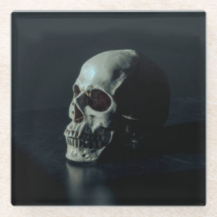 Posavasos De Vidrio Scary Skull