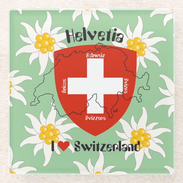 Posavasos De Vidrio Schweiz Suisse Svizzera Svizra Switzerland (Anverso)