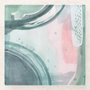 Posavasos De Vidrio Scribe Pastel - Acuarela