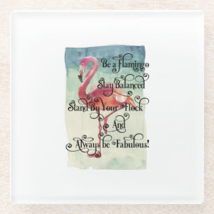 Posavasos De Vidrio Sea un viaje flamenco equilibrado