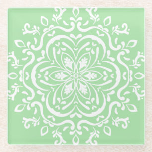 Posavasos De Vidrio Seafoam Mandala