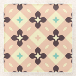 Posavasos De Vidrio Seamless geometric floral  pattern