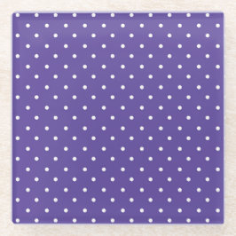 Posavasos De Vidrio Seamless  medium purple polka dot pattern