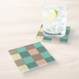 Posavasos De Vidrio Seamless plaid pattern