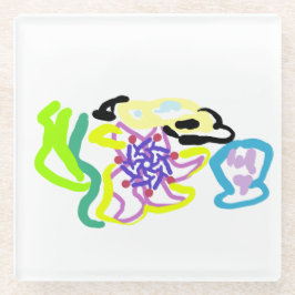 Posavasos De Vidrio Seashell and starfish