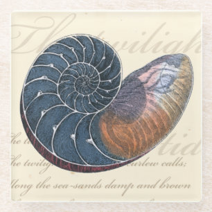 Posavasos De Vidrio Seashell romántico
