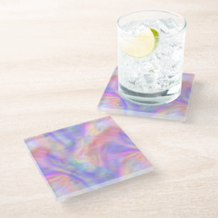 Posavasos De Vidrio segunda vista, holo pastel :
