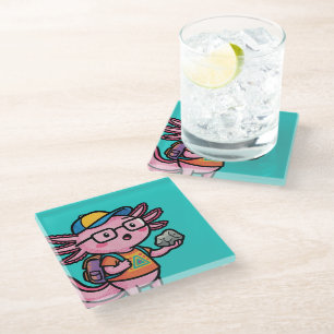 Posavasos De Vidrio Seguro que axolotl preguntas Meme Sarcástico Lindo