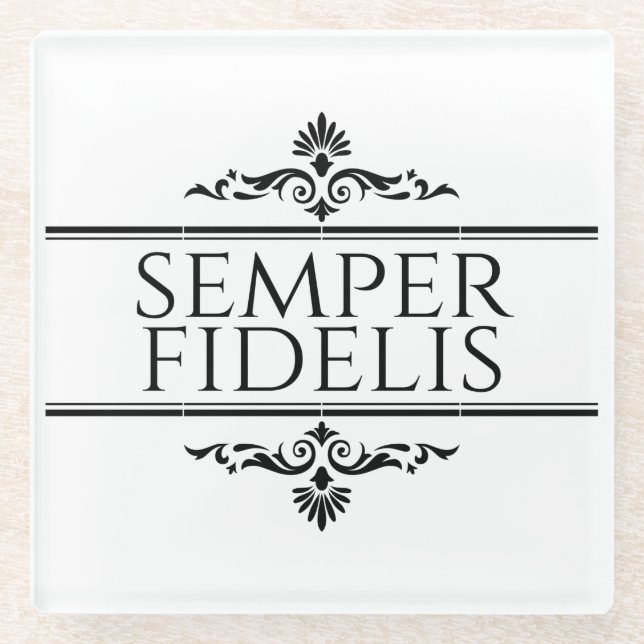 Posavasos De Vidrio Semper Fidelis (Anverso)