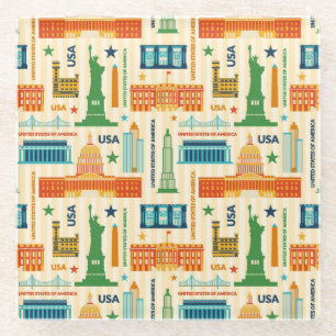 Posavasos De Vidrio Señales de los Estados Unidos de América