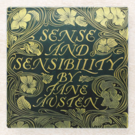 Posavasos De Vidrio "Sentido y sensibilidad" de Jane Austen