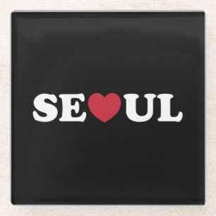 Posavasos De Vidrio Seoul Love Heart