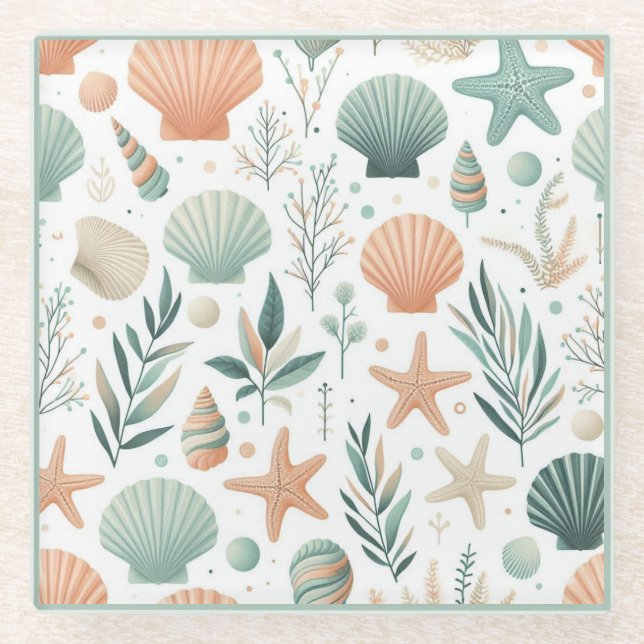 Posavasos De Vidrio Serene Sealife (Anverso)