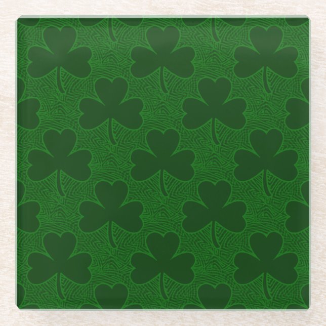 Posavasos De Vidrio Shamrock (Anverso)