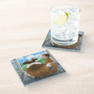 Posavasos De Vidrio Sheldon y Davie Relaxing