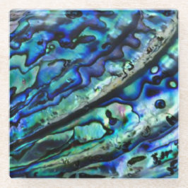 Posavasos De Vidrio Shell de Abalone irlandés | Personalizado Coaster