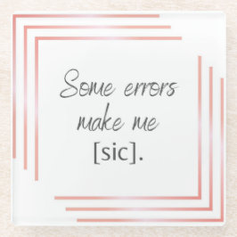 Posavasos De Vidrio Sic Pink Coaster