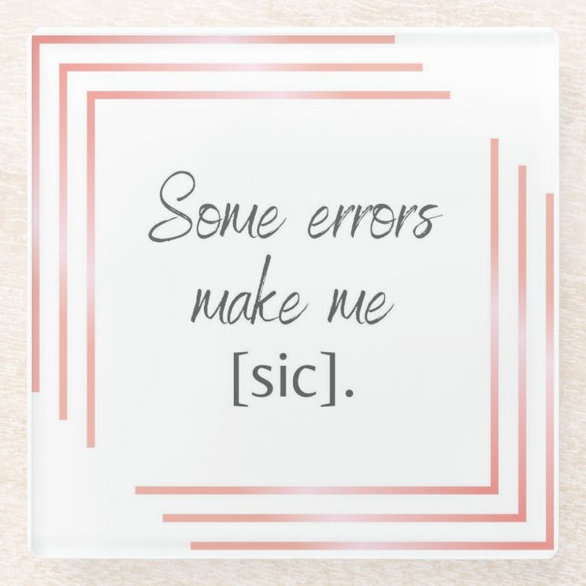 Posavasos De Vidrio Sic Pink Coaster (Anverso)