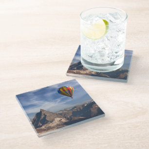 Posavasos De Vidrio Sierra   Alpes suizos en globo aerostático