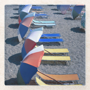 Posavasos De Vidrio Sillas vacantes en la playa