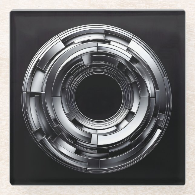 Posavasos De Vidrio silver rings (Anverso)