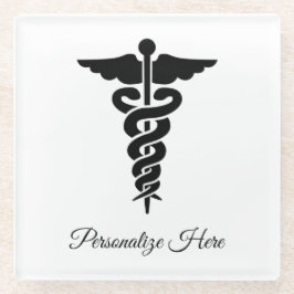 Posavasos De Vidrio Símbolo médico